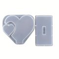 1 set of DIY heart-shaped photo display resin silicone casting mold, suitable for home wedding decorations and graduation souven.