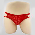  Lingerie Mens See Through Underpants Pouch Underwear Lace Hollow Lace Thongs Low Rise Panties Adjustable Belt. 