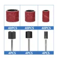 CMCP 102/132pcs Sanding Drum Set 1/4 3/8 1/2 Inch Sanding Bands With Sanding Mandrels For Nail Dremel Accessories. 