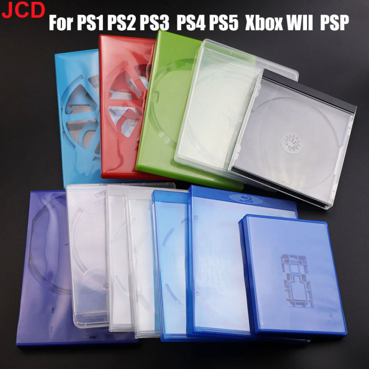 High Quality Plastic CD Game Cover Protective Box For PS1 PS2 PS3 PS4 PS5 Xbox WII Game Disk Holder CD DVD Discs Storage Box