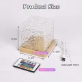Rechargeable Night Light, Sea Light, Aurora Lamp, Remote Control, 16 Color Conversion, Brightness Adjustment, Dynamic Rotating Water Ripple, Aurora Lamp, Popular, Projector Light, Water Surface, Party.