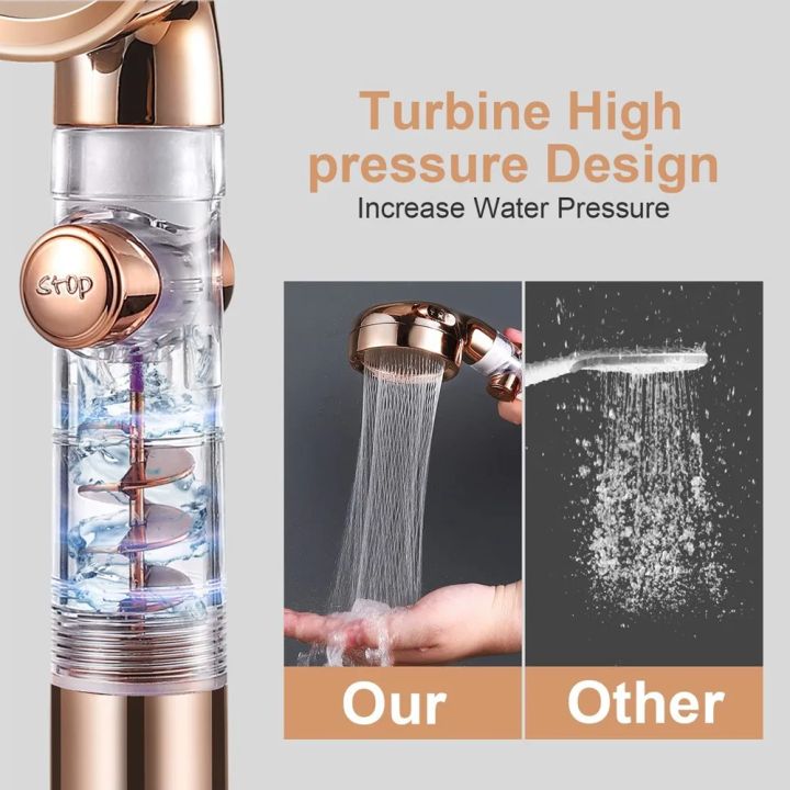 1Pc%203%20Modes%20Turbocharged%20Shower%20Head%20Adjustable%20High%20Pressure%20Water%20Saving%20Handheld%20Showerhead%20Massage%20Filter%20Rainfall%20Nozzle%20-%20Image%202