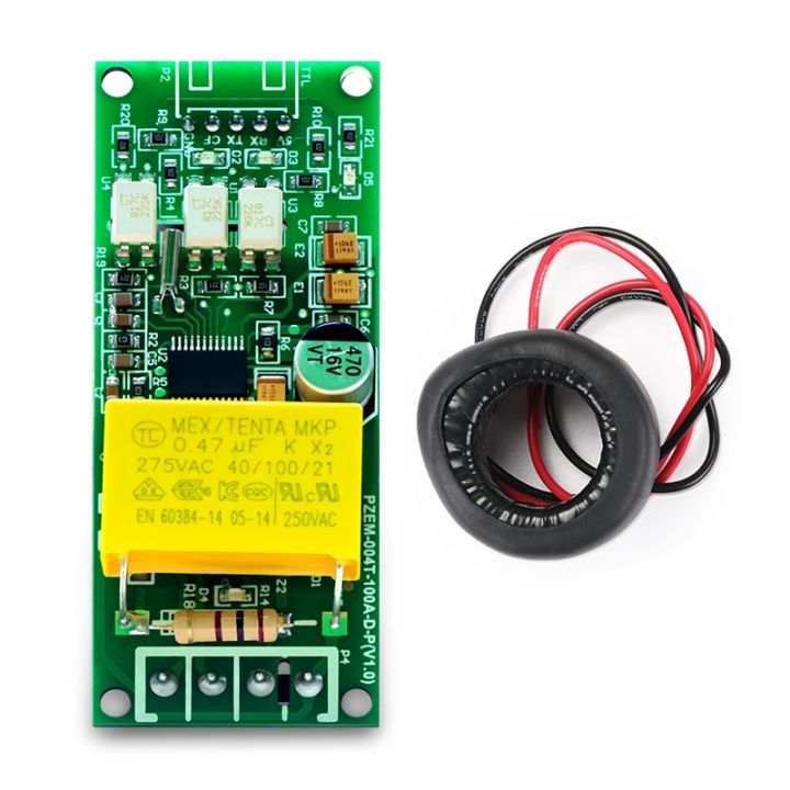 New PZEM-004T Version TTL Modbus Power Energy Watt Meter AC 220V 0-100A Electricity Volt Amp Wattmeter Kwh Voltmeter