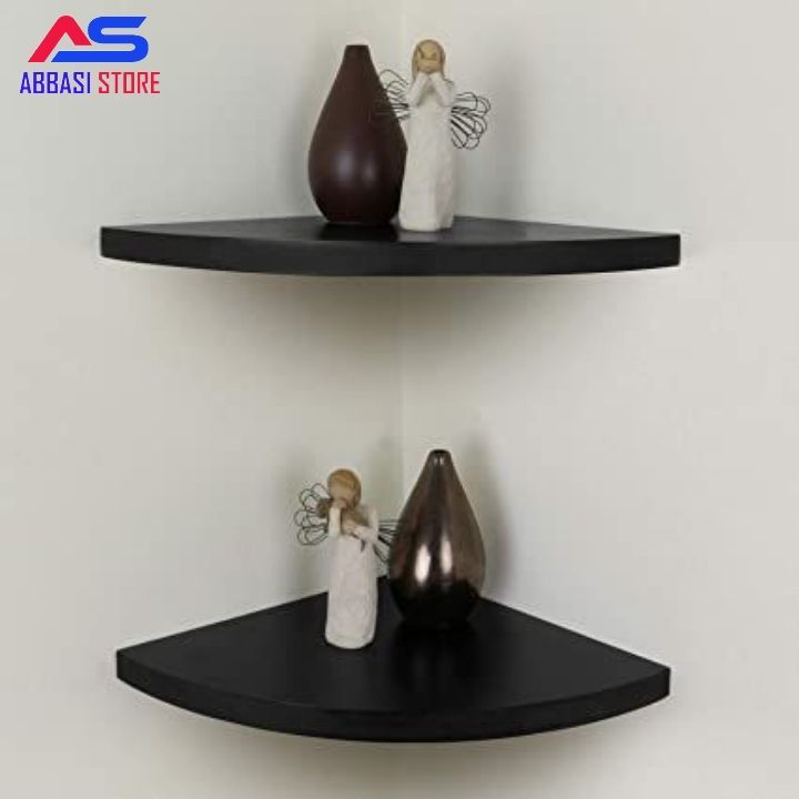 Wall Mounted Floating Corner Storage Shelves wall racks wooden piece