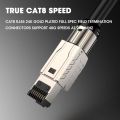 ZoeRax 2-Pack RJ45 Connectors Tool Free Cat 8, Cat8 Field Termination Plug Shielded RJ45 Modular Plugs for 2000MHz 2GHz 40G. 
