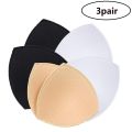 3 Pairs Women's Removable Cups Bra Pads Inserts Triangles Bra Pads Underwear Bikini Invisibles Replacement Pads for Tank Tops. 