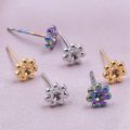 5 Pairs Charm Metal Stainless Steel Golden Earring Oval Moon Cross Lava Loving Blank Base Earrings Diy Making Jewelry Supplies. 