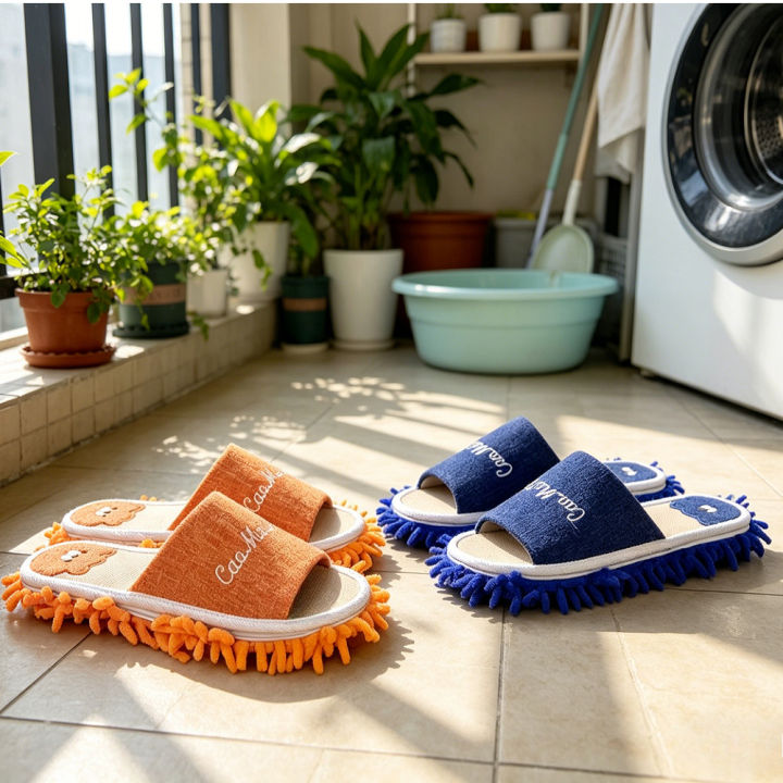 1%20Pair%20Microfiber%20Cleaning%20Mop%20Slippers%20Washable%20Floor%20Cleaning%20House%20Mop%20Shoes%20Dusting%20Slippers%20Dirt%20Removal%20Tool%20Supplies%20-%20Image%202
