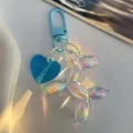 New Candy Color Balloon Dog Keychain for Girls Creative Balloon Dog Phone Chain Key Buckle Accessories Bag Pendant Toys. 