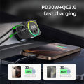 PD30W+QC3.0 Bluetooth 5.3 Car MP3 Player FM Transmitter Wireless Handsfree U Disk Play Music USB Type-C Car Fast Charger Adapter. 
