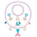 Little Mermaid Shell Pearl Necklace Bracelet Rings Earrings Accessories Halloween Carnival Mermaid Princess Costume Accessories.