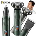Daling DL-9208 New High quality LED display razor USB Electric Men's Beard knife Revolving body wash Three-head trimmer razor. 