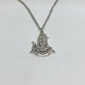 Mahadev Locket with Chain for Men & Women / Silver Color - 1 Set. 