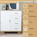 Customized, Modern 4 Drawers Dresser with 1 Door, Elegant Drawers Chest Dresser Storage Cabinet With Handels and Without Foot, Chest of Drawer Cabinet for Closet Bedroom, Living Room, Kids Room. 