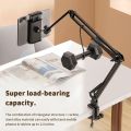 Tablet Holder for Bed with 90cm Metal Arm 360° Rotating Bed Tablet Mount Stand For iPad Stand 4.5~11 Inch Phone Tablet Bracket.