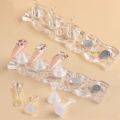 Magnetic Nail Tip Display Work Stand Set Crystal Acrylic Nail Tip Display Work Stand For Practice Nail Art Manicure Tools. 