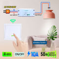 CENFAYA 433HMz Wireless Light Switch 86 Wall Panel Smart Switch 110V 220V 230V 10A Relay Receiver for Home Led Light Lamp Fan lightify. 