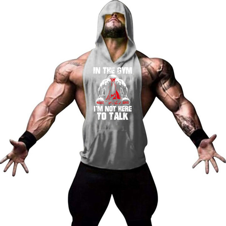 Summer%20men's%20cool%20printed%20pattern%20fitness%20sweat%20absorbing%20cool%20and%20fashionable%20gym%20muscle%20tight%20fit%20comfortable%20hooded%20vest%20-%20Image%202