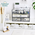 Fudonar transparent flat desk drawer stackable skin storage desk stationery. 
