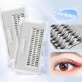 DIY Lashes Two Boxes 10P 20P Mix Heat Bonded A/M Shape Spikes Cluster Eyelash Extension 3D False Individual Makeup Premade Fan. 