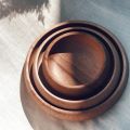 Wooden bowls, salad bowls made with real solid wood.( Pack of 3). 