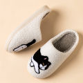 Children's Slippers Cute Cat Design Indoor Winter Warm Parent-child Shoes Comfortable Leisure  Home Shoes. 