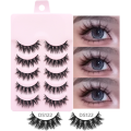 5 Pairs Manga Lashes Soft Natural Long False Eyelashes Anime Wispy Strip Lashes For Korean Doll Eye Makeup Look. 