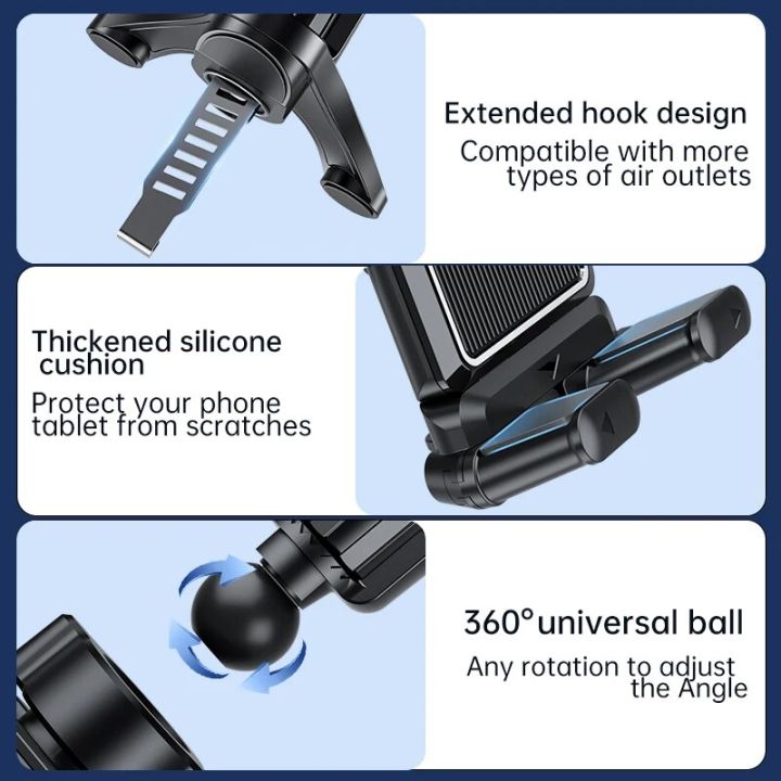 Car%20Air%20Vent%20Universa%20Holder%20Mount,%20Stand%20Compatible%20with%207"%20-%2012.9"%20Tablets%20iPad%20,4"%20-%207"Folding%20Screen/straight%20Panel%20Phone%20-%20Image%205