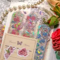 Mr. Paper Retro Flower Special-shaped Frame Bookmark Relief Gilding Student Reading Book Marks Teacher Supplies 10pcs/pack. 