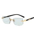 Retro Korean Sunglasses Seaside Frameless Eyeglasse Anti UV400 Gradient Shades. 