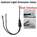 Car Ambient Light Dual Connection Extended Line Can Connect Extension Cable Strips Light Bar Speakers Lights Door light Lights. 