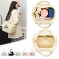 1pc Solid Color Baby Diaper Bags Organizer Maternity Bag Animal Cartoon Portable Nylon Mom Travel Tote Bag with Pendant. 