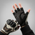 Summer Motorcycle Half Finger Gloves Outdoor Cycling Breathable Glove Motorbike Drop-Resistant Gloves.