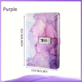 A5 Password Lock Journal Notebook - Creative Plain Ruled Notepad for Students, Stationery Diary with Secure Combination Lock. 