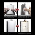 LMETJMA 4/7/10 oz Stainless Steel Hip Flask with Funnel Pocket Hip Flask Alcohol Whiskey Hip Flask Screw Cap KC0139. 