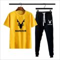 Black markhor printed tracksuit for men and boys. 