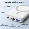AOGUERBE 10000mAh Magnetic Power Bank 15W Wireless Portable Charger, LED Display. 