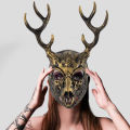 Antlers Masks Cosplay Animal Bighorn Sheep Mule Deer Bone Antler Halloween Party Helmet Scary Stranger Masks Masquerade Props. 