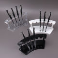 Wholesale Plastic Transparent 6 Slot Pencil Pen Spoon Jewelry Display Holder Stand Rack. 