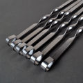 50cm 6Pcs BBQ Skewer Stainless Steel Wide Barbecue Sticks Flat BBQ Fork Outdoor Camping Picnic BBQ Utensil Kitchen Accessories.