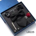 Men's Tie Set Luxury Gift Box Silk Tie Necktie Set 8pcs Inside Packing Festive Present Cravat Pocket Squares Holiday Gift Men. 