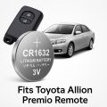 CR1632 Lithium Battery for Toyota Allion & Premio Car Remote (3V). 