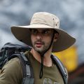 Summer Mountaineering Fishing Hat Men's UV Resistant Fisherman Hat Large Eave Outdoor Work Sun Protection Hat Sun Visor Hat.