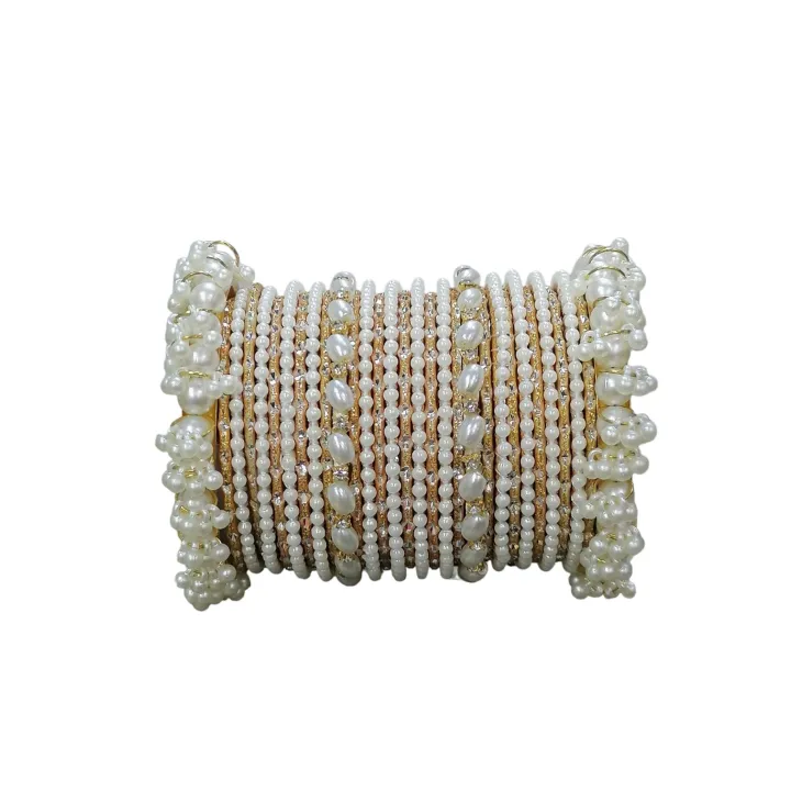 Combo%20Of%20Pearl%20Bangle%20with%20Fancy%20Metal%20Bangle%20for%20Women%20and%20Girls,%20White%20Pearls%20Kadha%20Bangles%20Set%20for%20Girls%20-%20Image%202