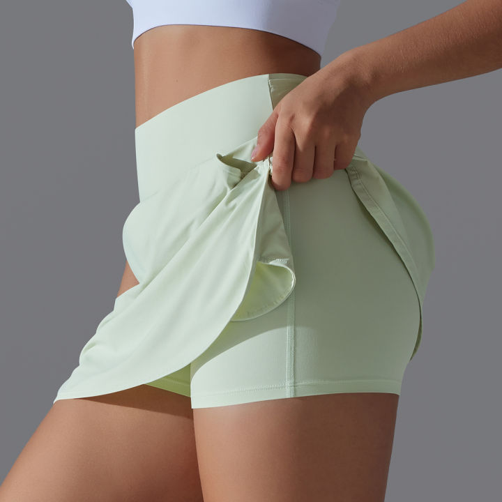 Outdoor%20Sports%20Yoga%20Skirt%20Badminton%20Tennis%20Skirt%20High%20Waist%20Breathable%20Sweat%20Skirt%20Active%20Athletic%20Yoga%20Fitness%20Skirt%20Short%20-%20Image%203