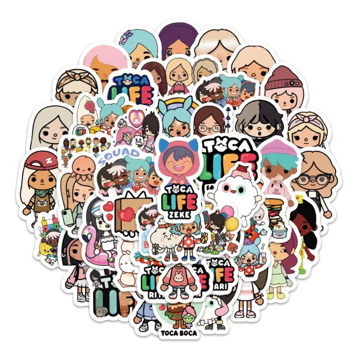 80PCS%20Cute%20Toca%20Boca%20Stickers%20Toca%20Life%20World%20%20DIY%20Stickers%20Scrapbooking%20Phone%20Luggage%20Waterproof%20Decals%20-%20Image%202