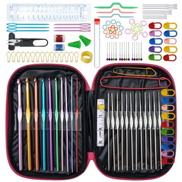 51pcs DIY Ergonomic Crochet Hooks Set with Case