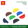 Wange 543Pcs/Lot 1748 1x2 Semi Circular Light Panel Building Blocks MOC  Accessories Compatible with Brick Children Toys . 