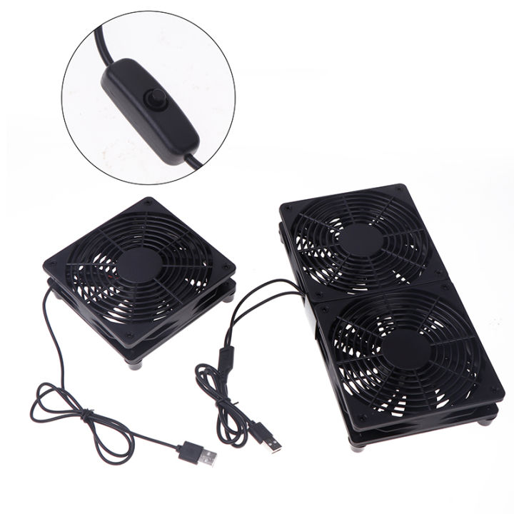 Usb Router Fan Temu 1 Set High Airflow Cooling Fan For Router Modem Receiver 120mm DC12V ...