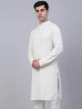 White Sequence Kurta For Men | Sequence Kurta For Men ( Only Kurta ). 